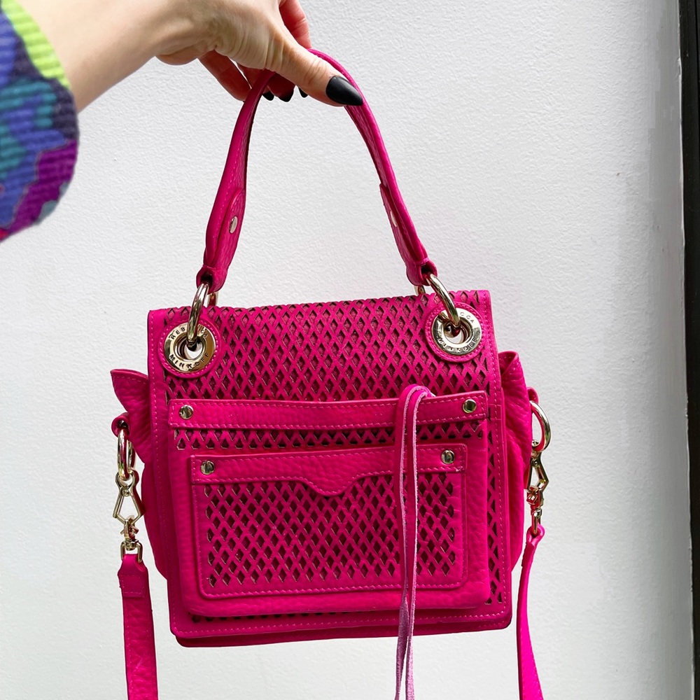 Rebecca Minkoff Perforated Hot Pink Magenta Shoulder bag - Picture 14 of 17